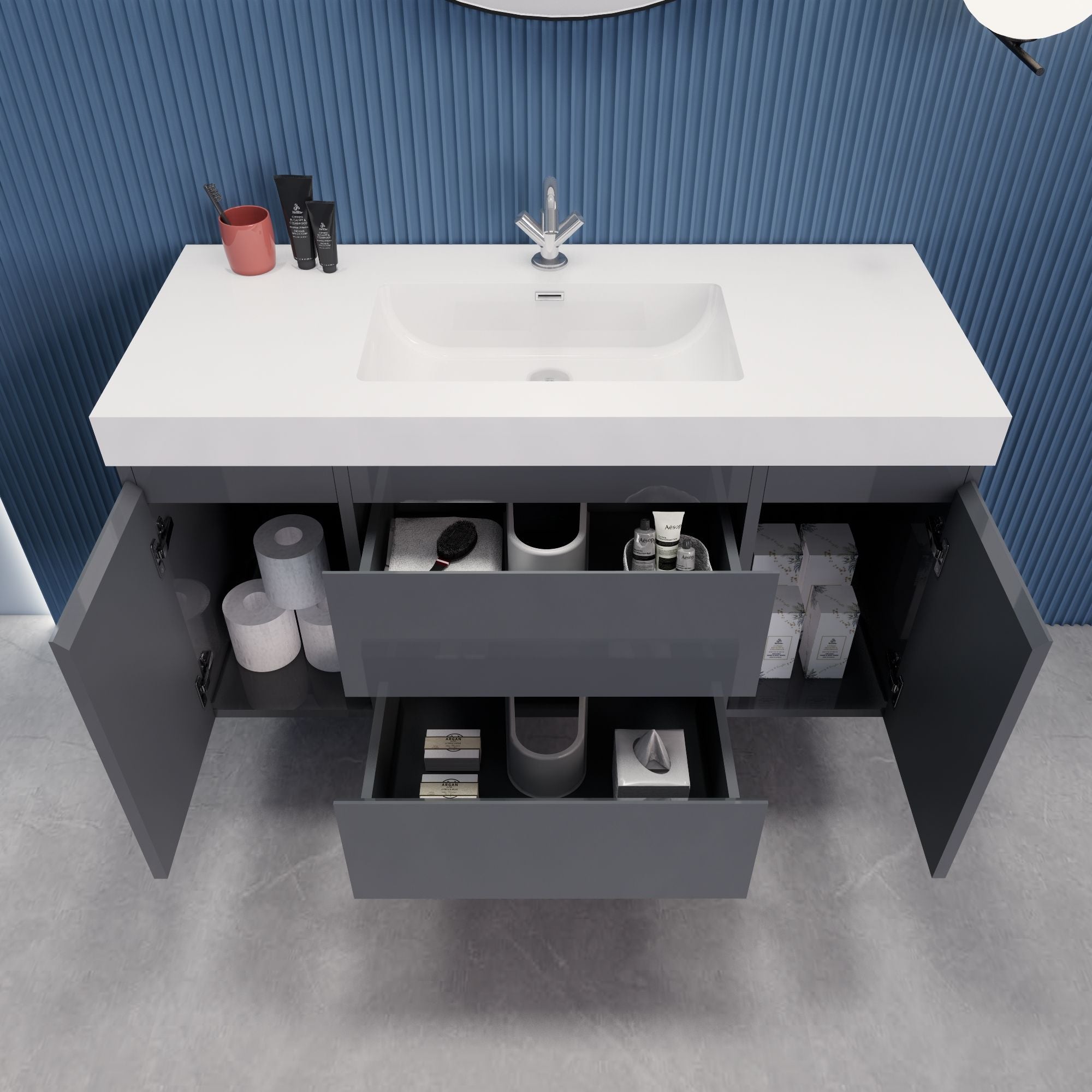 EB2 48 inch Floating Modern Bathroom Vanity