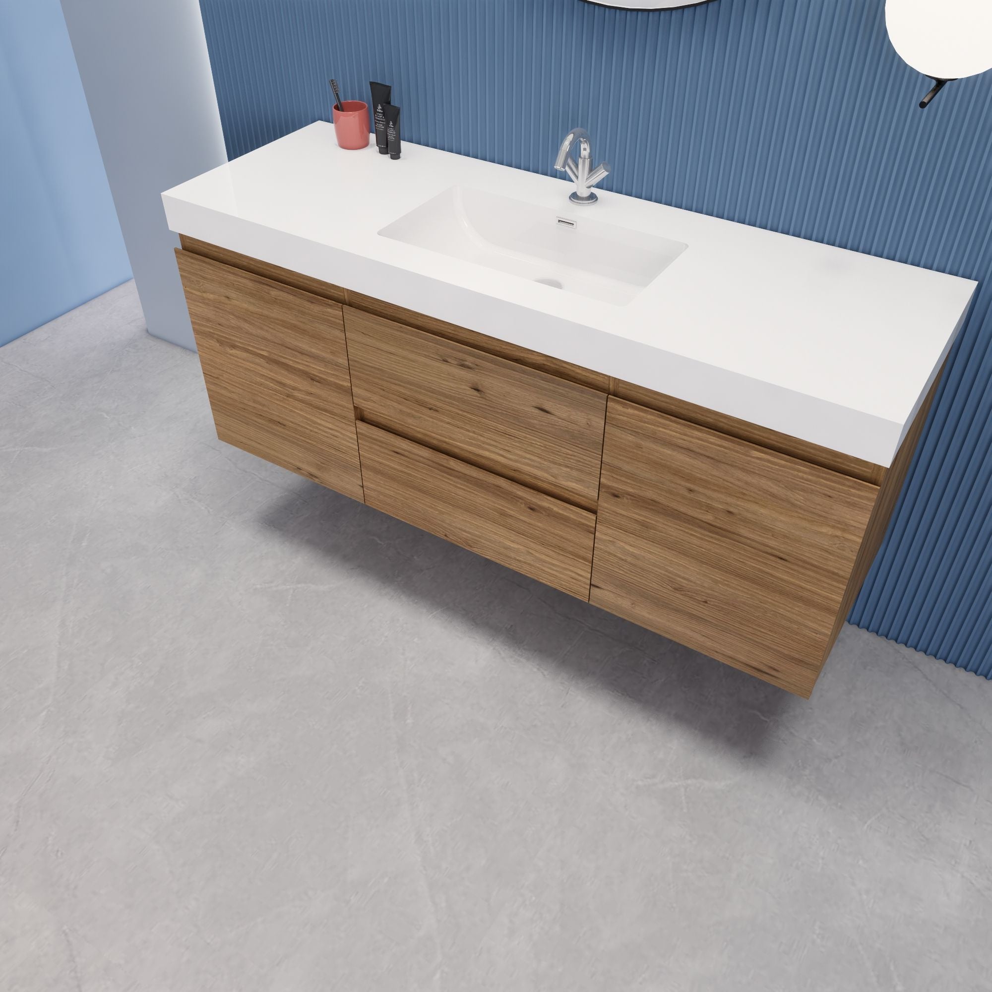 EB2 60 inch Single Floating Modern Bathroom Vanity