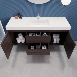 EB2 60 inch Single Floating Modern Bathroom Vanity