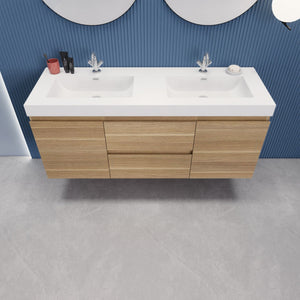 EB2 60 inch Double Floating Modern Bathroom Vanity