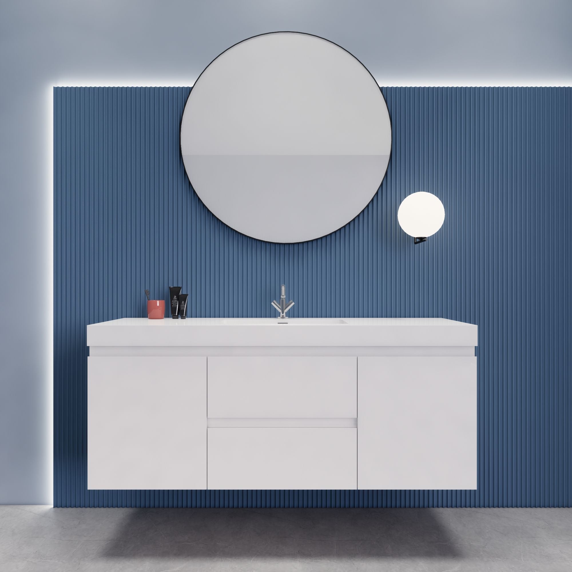 EB2 60 inch Single Floating Modern Bathroom Vanity