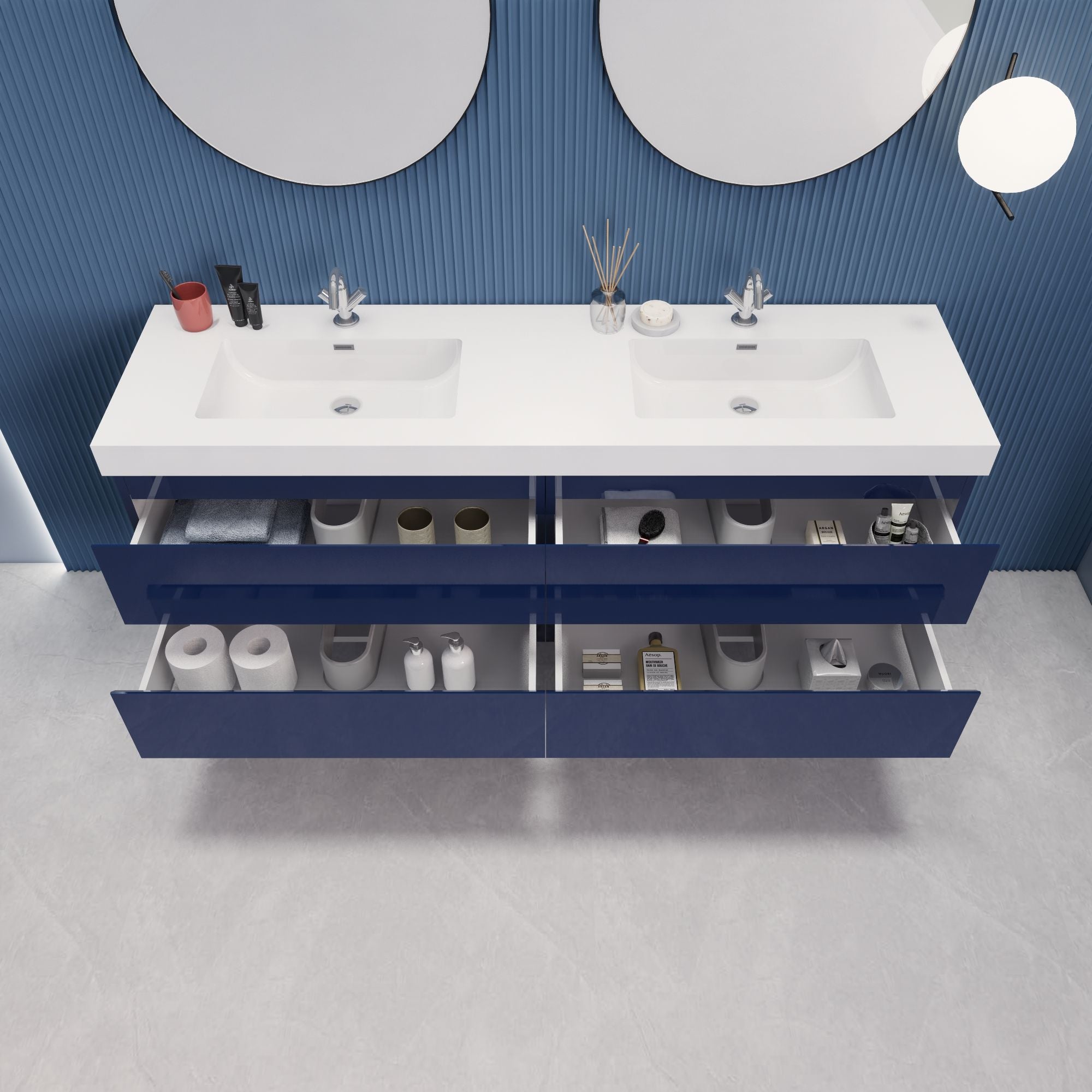 EB2 72 inch Floating Modern Bathroom Vanity