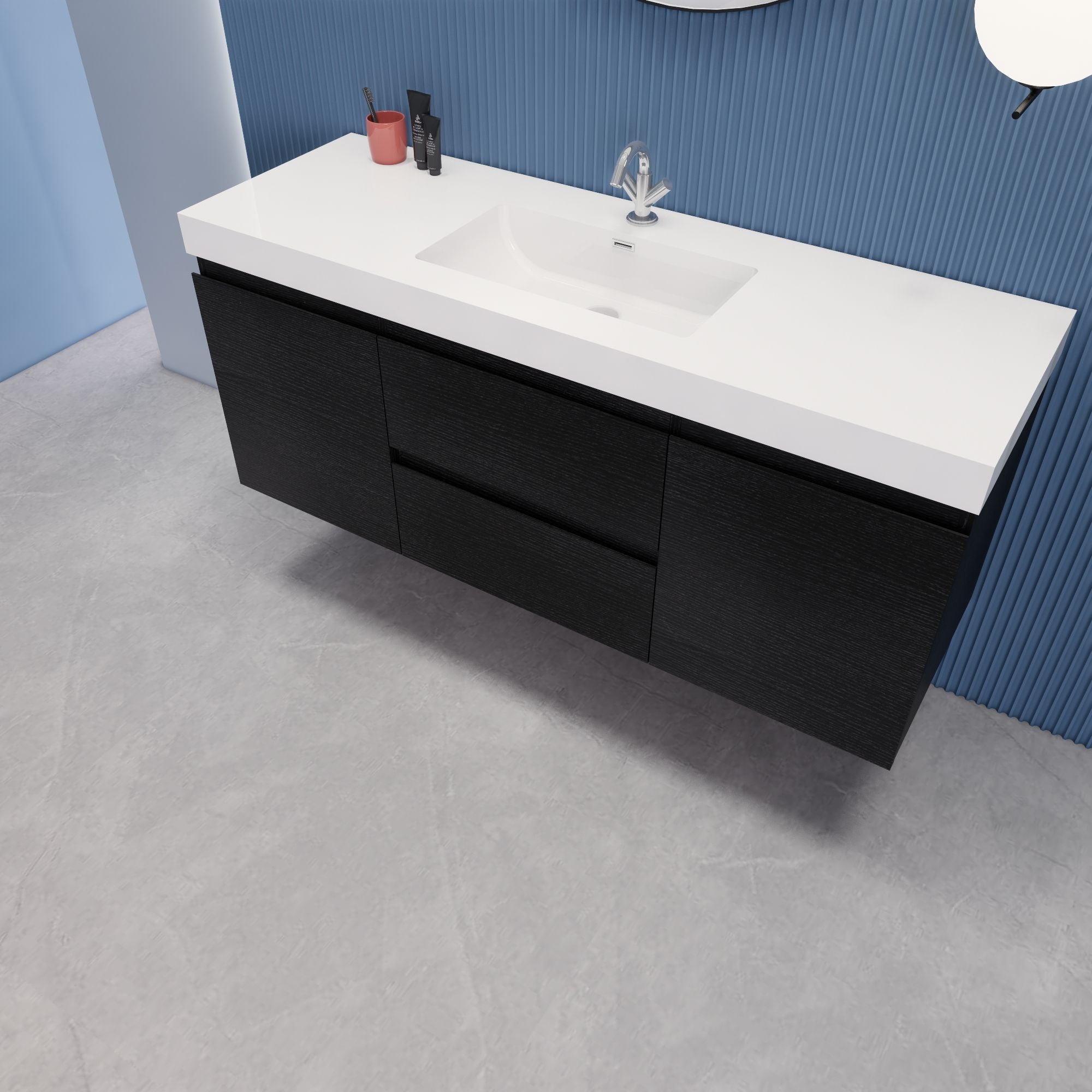 EB2 60 inch Single Floating Modern Bathroom Vanity