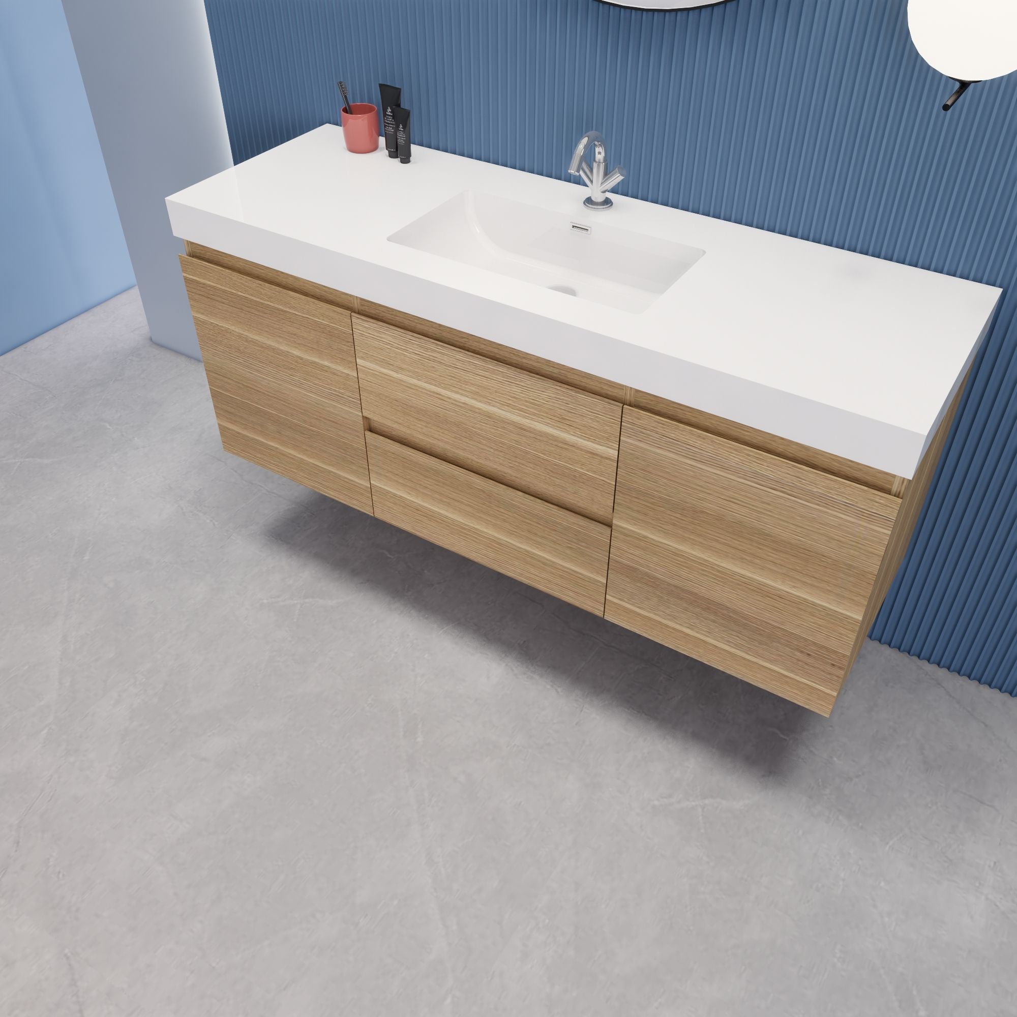 EB2 60 inch Single Floating Modern Bathroom Vanity