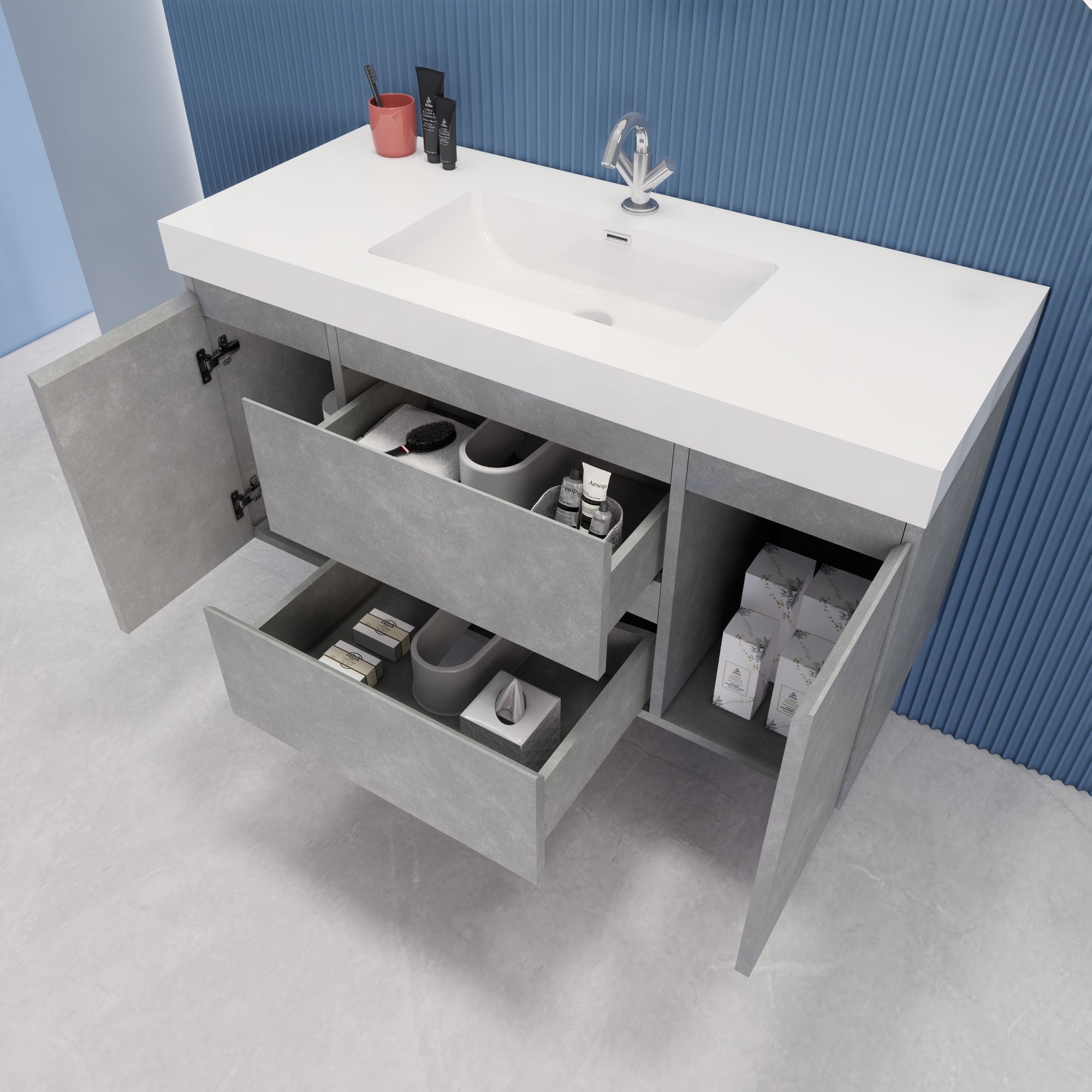 EB2 48 inch Floating Modern Bathroom Vanity