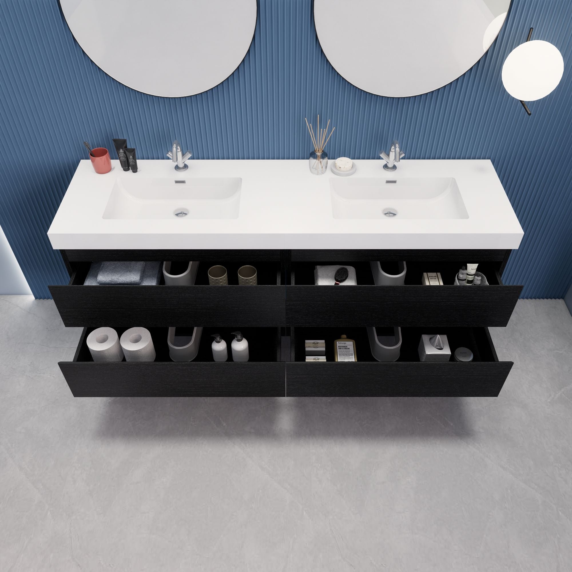 EB2 72 inch Floating Modern Bathroom Vanity