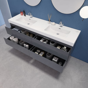 EB2 72 inch Floating Modern Bathroom Vanity