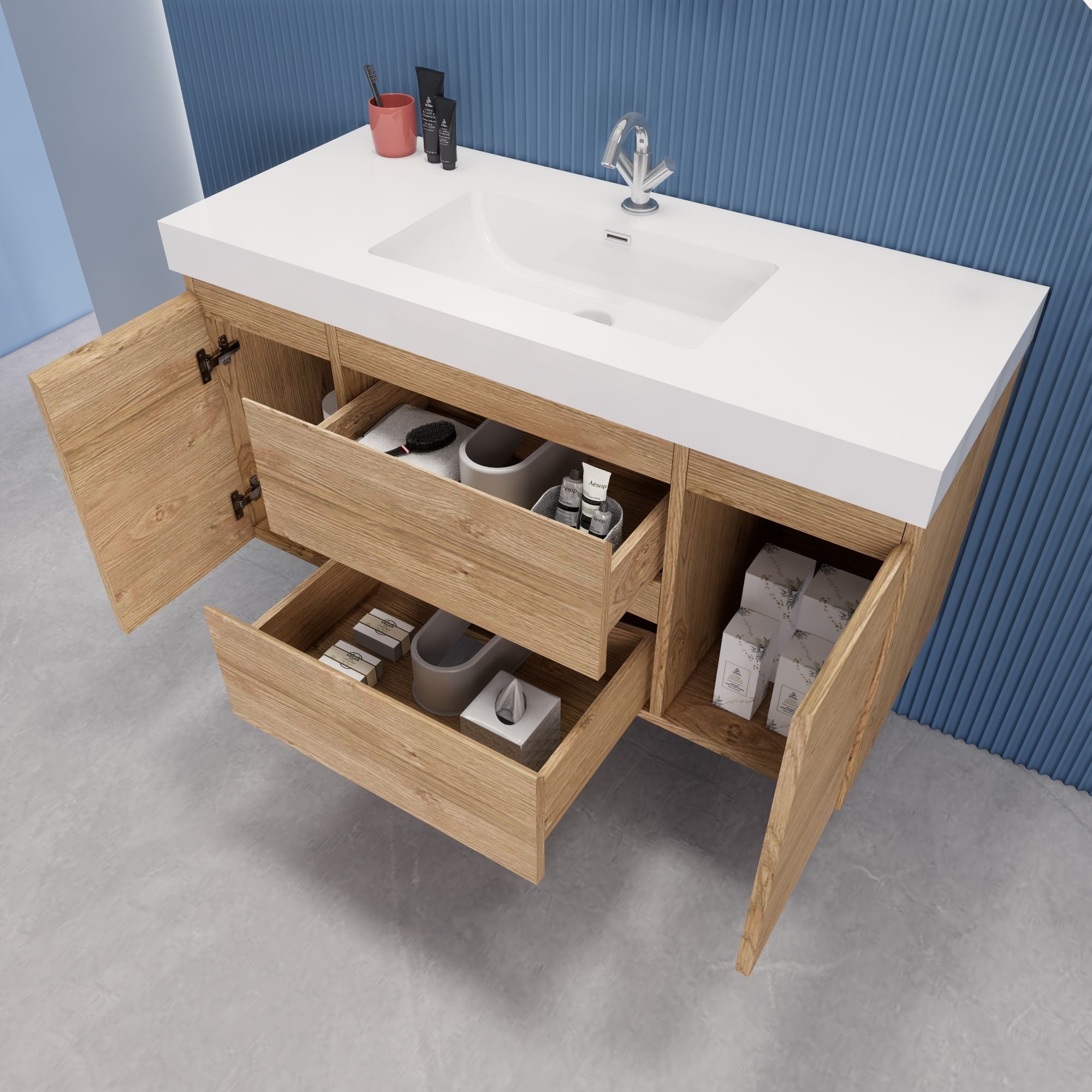 EB2 48 inch Floating Modern Bathroom Vanity