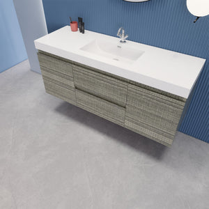 EB2 60 inch Single Floating Modern Bathroom Vanity