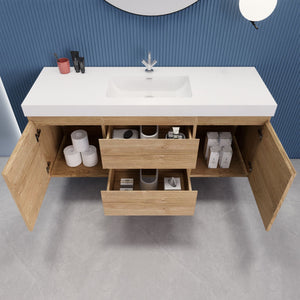 EB2 60 inch Single Floating Modern Bathroom Vanity