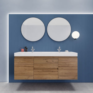 EB2 60 inch Double Floating Modern Bathroom Vanity