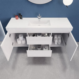 EB2 60 inch Single Floating Modern Bathroom Vanity