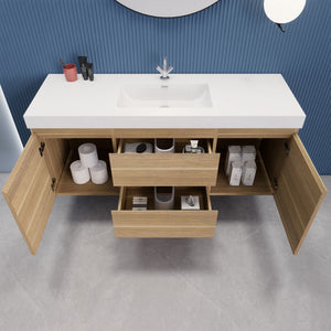 EB2 60 inch Single Floating Modern Bathroom Vanity