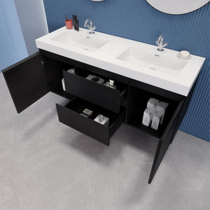 EB2 60 inch Double Floating Modern Bathroom Vanity