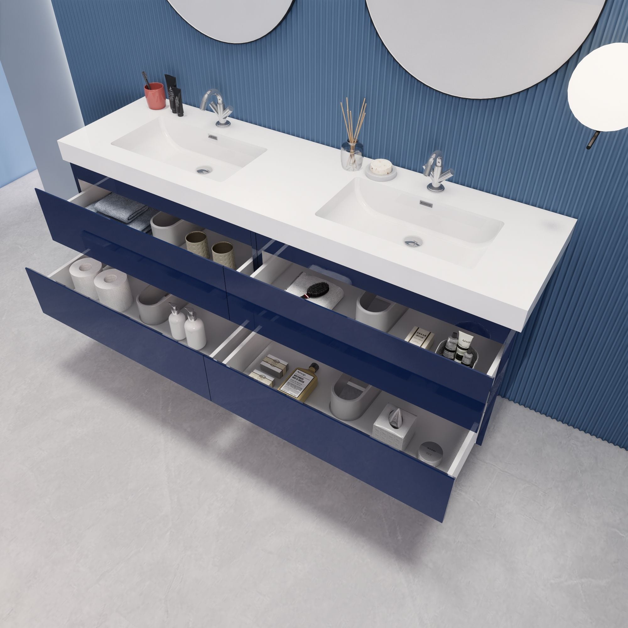 EB2 72 inch Floating Modern Bathroom Vanity