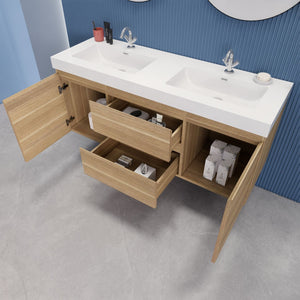 EB2 60 inch Double Floating Modern Bathroom Vanity