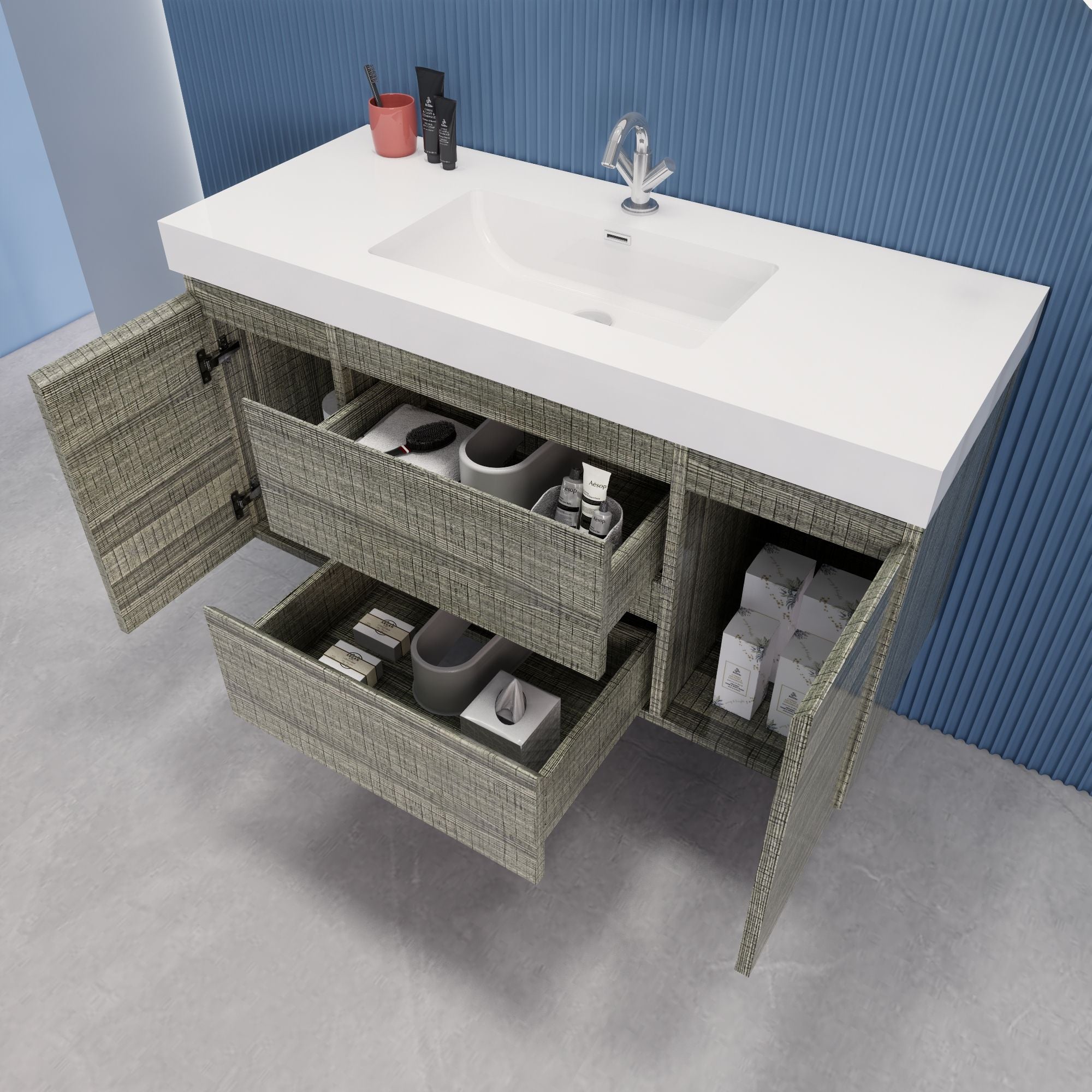 EB2 48 inch Floating Modern Bathroom Vanity