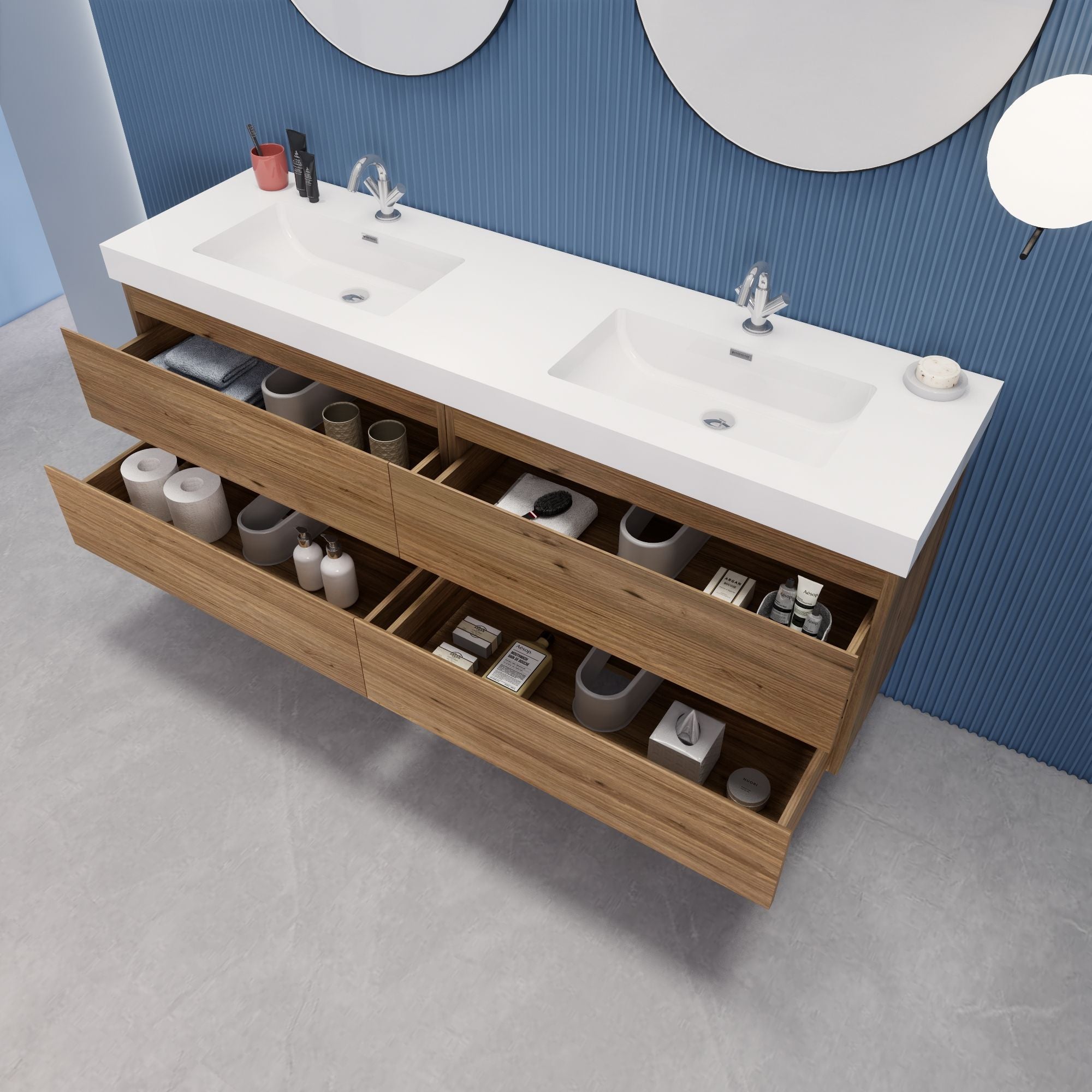 EB2 72 inch Floating Modern Bathroom Vanity