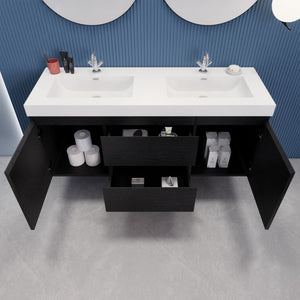 EB2 60 inch Double Floating Modern Bathroom Vanity