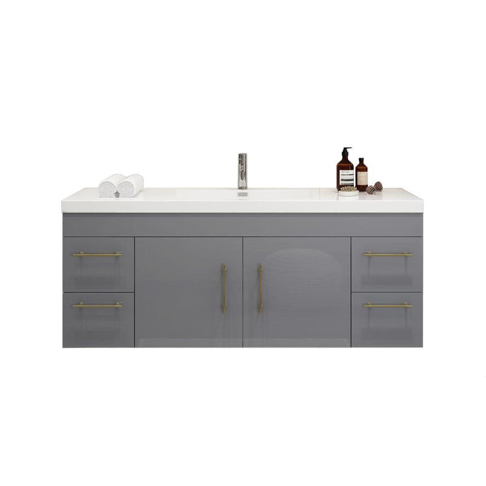 Elsa 60 inch Wall Mounted Modern Bathroom Vanity