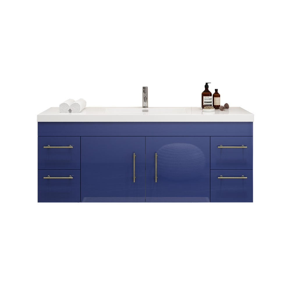 Elsa 60 inch Wall Mounted Modern Bathroom Vanity